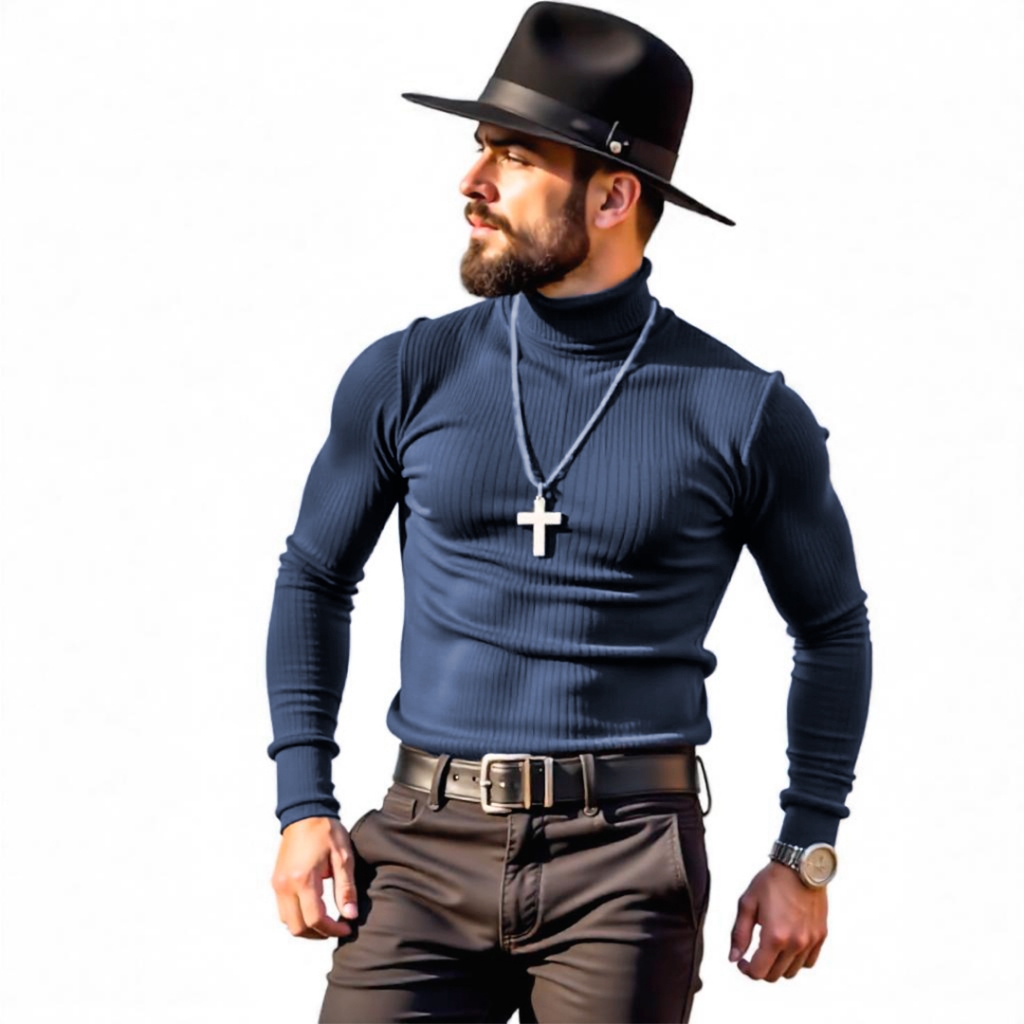 Blusa Cacharrel Suéter Segunda Pele Masculina Outono/inverno