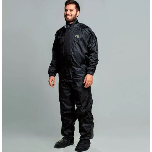 CONJUNTO CAPA DE CHUVA CALIFORNIA NYLON PRETO PROTEÇÃO REFORÇADA PROMOÇÃO TODOS OS TAMANHOS em Oferta na Shopee