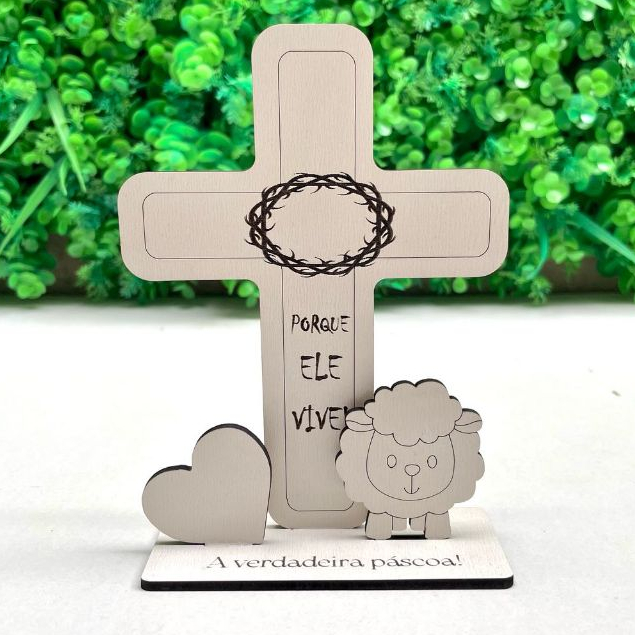 CENTRO DE MESA LEMBRANCINHA PARA  PASCOA ELE VIVE EM MDF KIT