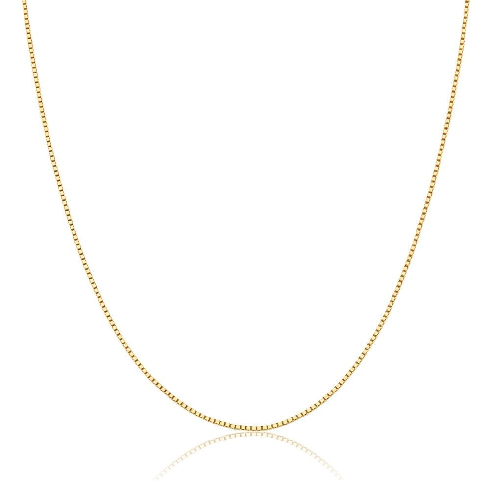 Corrente Ouro 18k Veneziana Fina 45cm em Oferta na Shopee