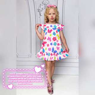 Vestido Infantil Sortido Trapézio Charme Verao Casual Menina Criança Festa Casual Boneca Juvenil em Oferta na Shopee