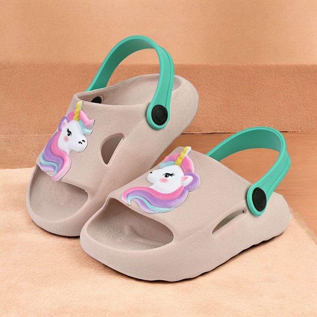 Sandália Infantil Menina Fleca Chinelo Nuvem Com Enfeite Exclusivo Unicórnio Leve Confortável