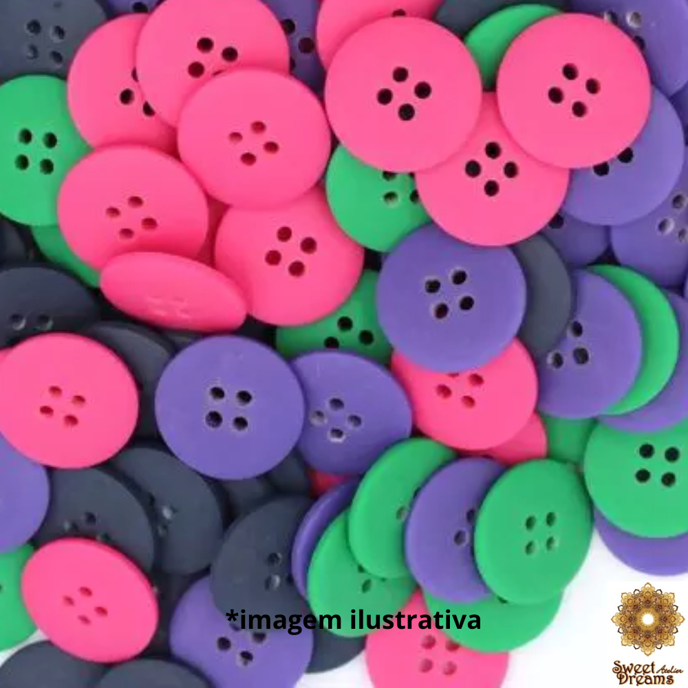 BOTÃO LISO TAMANHO 36 4 FUROS 12 UNIDADES em Oferta na Shopee