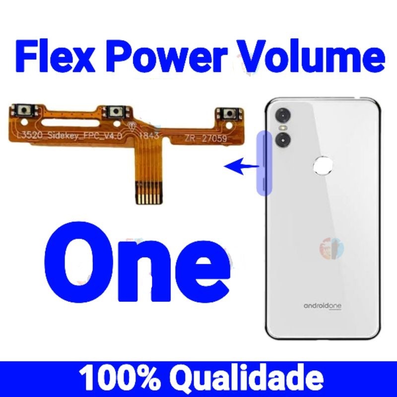 Cabo Flex Power Liga Volume Compatível Moto One Xt1941