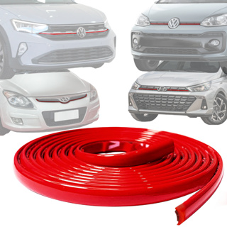 Friso Vermelho Universal  Esportivo 10mm Para Grade De Carro Para-choque Vw Golf Jetta Polo Gti Tsi Mk7 Sport Esportivo em Oferta na Shopee
