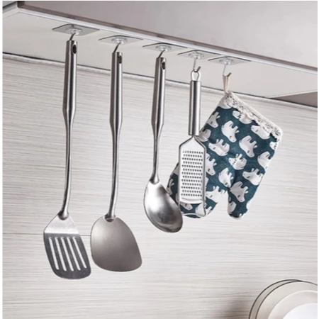 Kit 10 Ganchos Adesivos Parede Multi Funcional Autocolante Casa Cozinha Quarto Banheiro Organizado