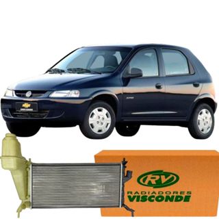 Radiador Original Visconde Gm Celta Gasolina Com Ar Expandido 2000 Á 2005 em Oferta na Shopee