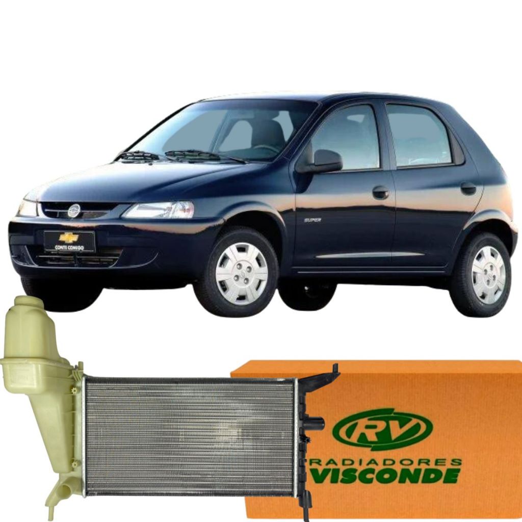Radiador Visconde Gm Celta Sem Ar Condicionado 1.0 1.4 8v 2000 Á 2005 em Oferta na Shopee