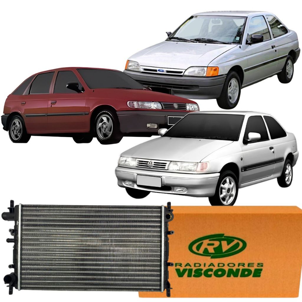 Radiador Original Visconde Vw Escort Logus Pointer Sem Ar 1993 Á 1996