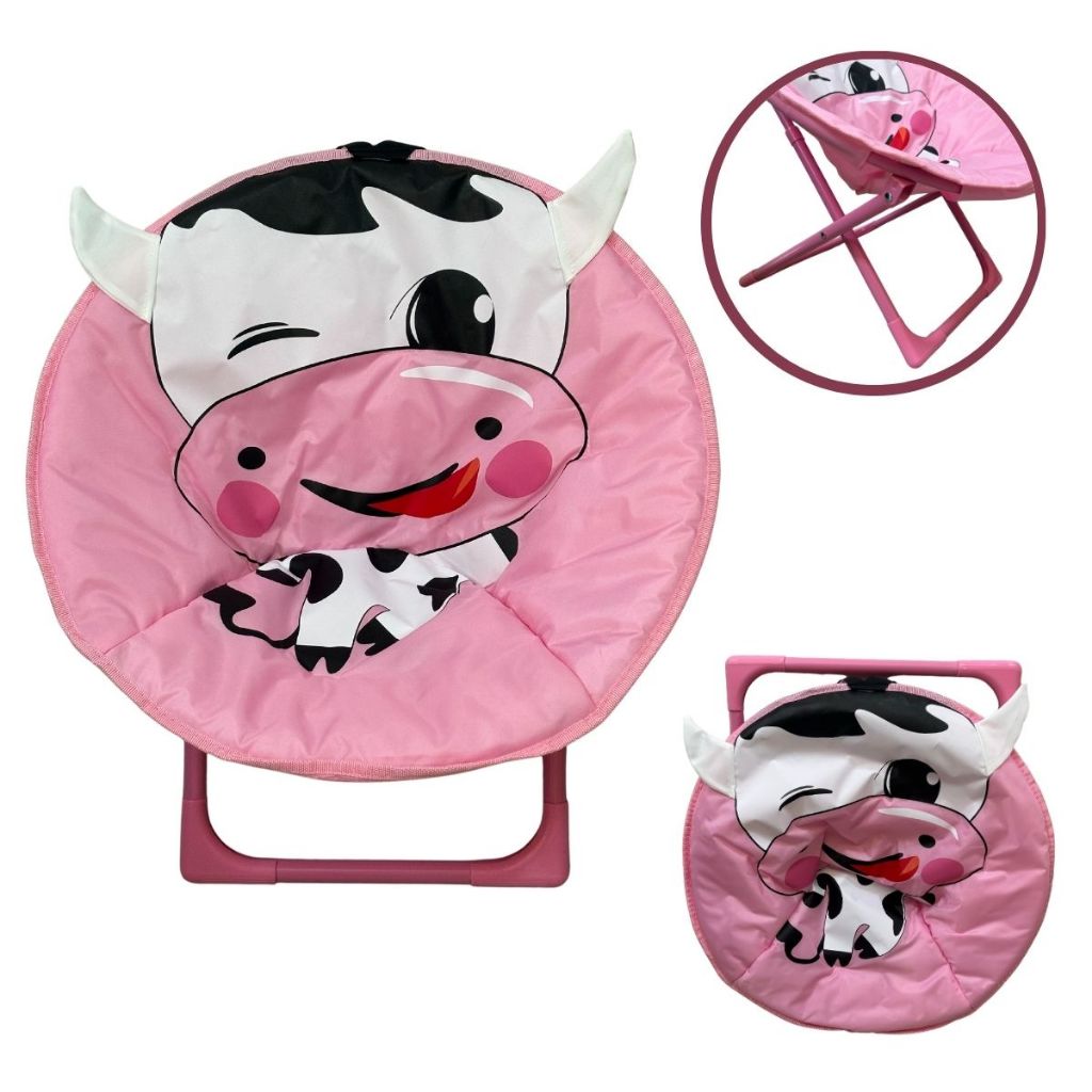 Cadeira Moon Infantil Importway, Cadeira de Camping e Praia, Rosa Vaquinha em Oferta na Shopee