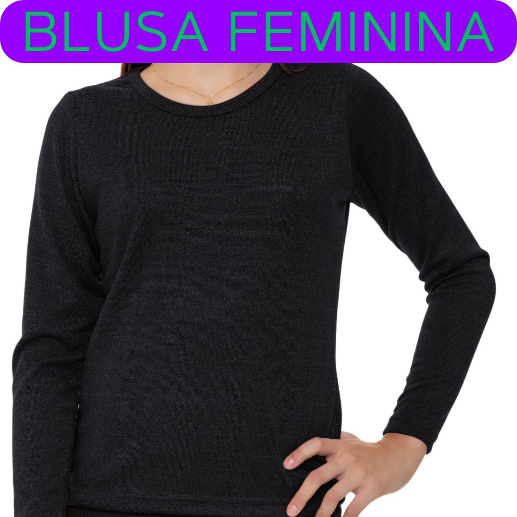 Blusa Juvenil Adolescente Lãzinha Manga Longa 3171-C2