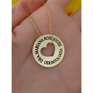 Colar Feminino Personalizado Mãe Com Pingente Mandala Coração Banhado Folheado A Ouro 18k Presente em Oferta na Shopee