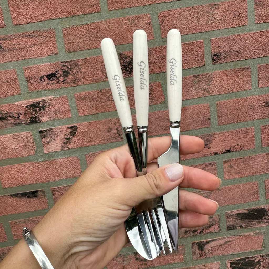 Kit Talher Personalizado Colher Garfo e Faca Adulto ou Infantil em Oferta na Shopee