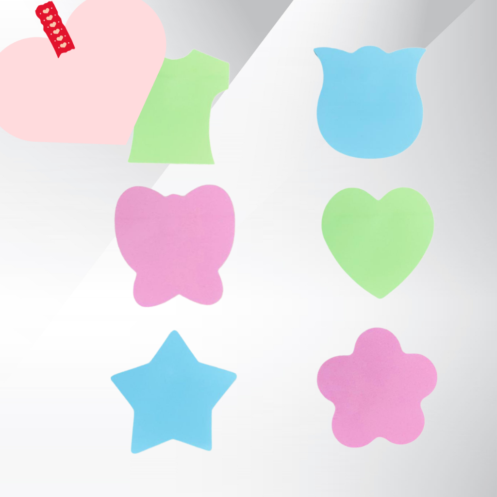 Kit 12 Blocos De Anotações Adesivo Com Formas 76x76