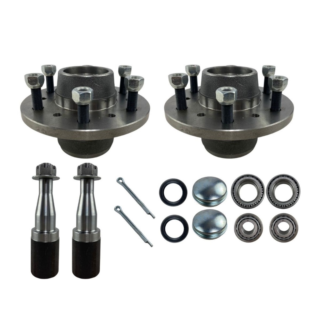 Par Cubo Roda Rolamento Silverado 2000kg Sem Disco Freio Linha Pesada Trailers Carretinha Reboque