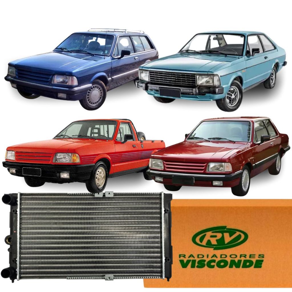 Radiador Visconde Belina Corcel Del Rey Pampa Com E Sem Ar em Oferta na Shopee