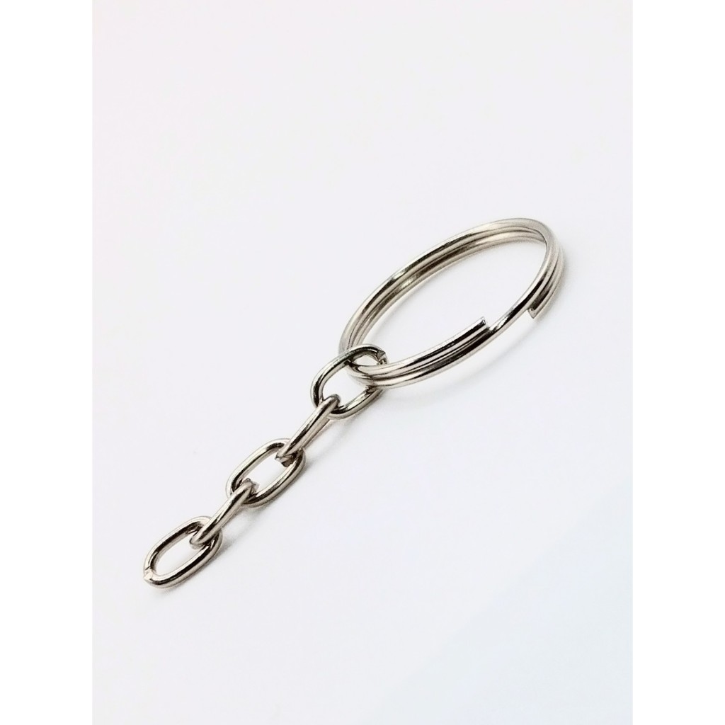 Argola para Chaveiro 22mm Sem Bater Com Corrente Fina (1000pçs) Cod1135