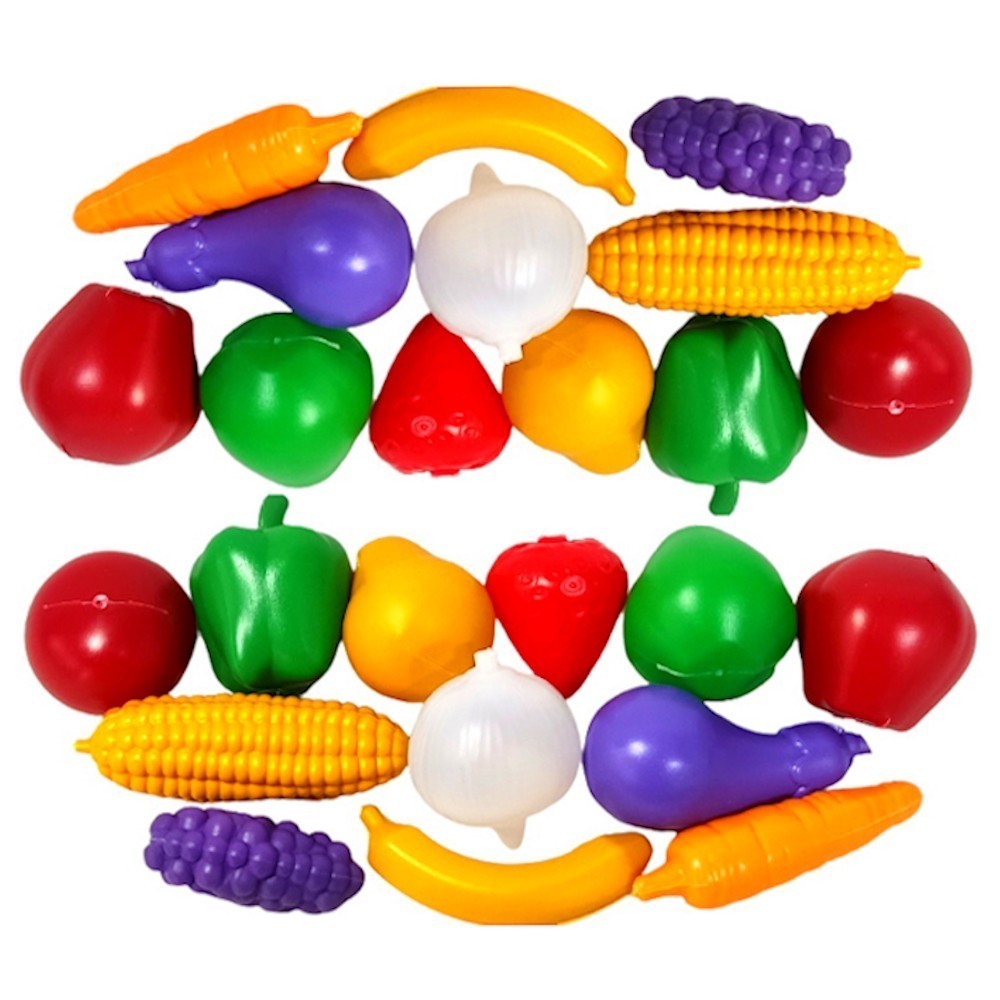 Pacote de Legumes Vegetais Frutas para Cozinha Comidinha Infantil Meninas 12 pçs