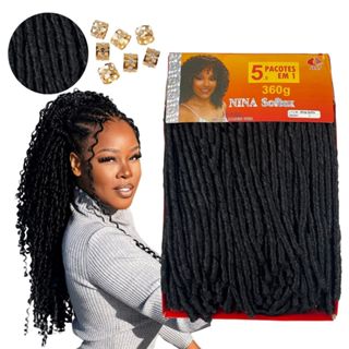 Cabelo Nina Softex Braid 5 em 1 Pacotão Crochet Braid Ccheado em Oferta na Shopee