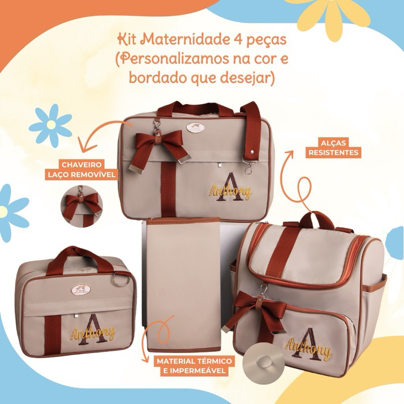 Imagem Kit maternidade personalizado 4 peças | Coleção Pequenos Encantos