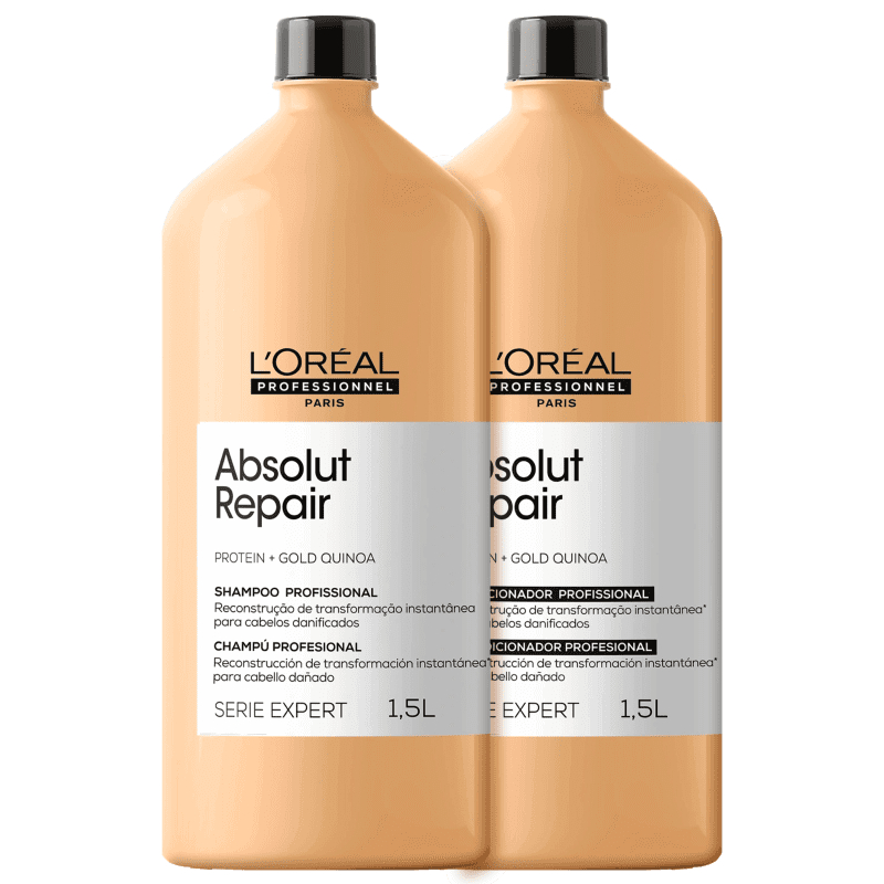Kit L'Oréal - Shampoo 1,5L e Condionador 1,5L AbsolutRepair Gold em Oferta na Shopee