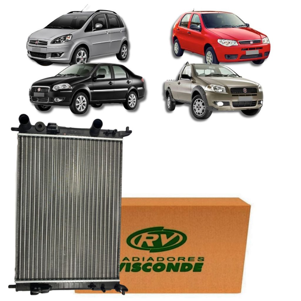 Radiador Novo Visconde Fiat Idea Palio Siena Strada Com Ar
