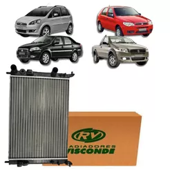 Radiador Novo Visconde Fiat Idea Palio Siena Strada Com Ar