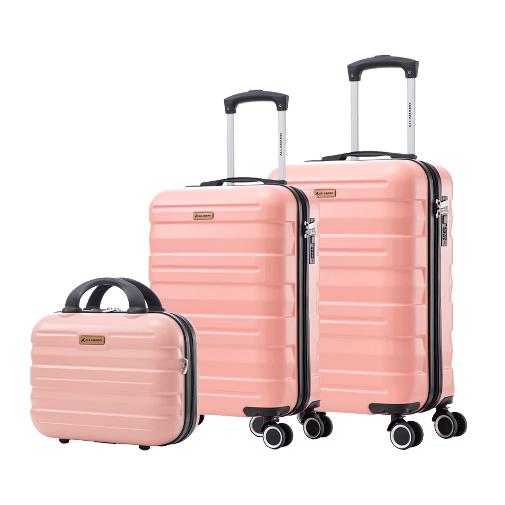Kit Malas de Bordo Viagem ABS Rígido Bagagem de Mãos Frasqueira Rodinhas 360