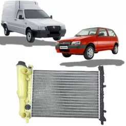 Radiador Valeo Fiat Uno Mille Ex Fire 1.0 8v 1.3 8v Sem Ar 2000 Á 2012