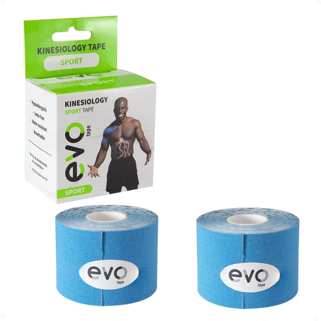 Kit 2 Bandagem Elastica Funcional Fisioterapia Infantil Adulto Tap Tape Kinesio Fisio Esporte Dor