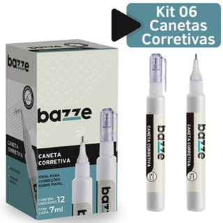 Kit Caneta Corretiva Escolar Corretivo Liquido Material Escolares 7ml Ponta Metalica Volta Aulas em Oferta na Shopee