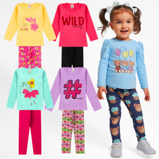 Kit 4 Peças Meia Estação Menina Conjunto Infantil  Feminino Inverno Frio em Oferta na Shopee
