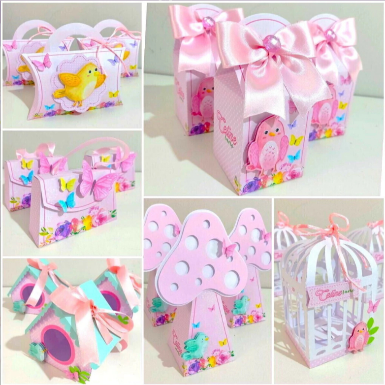 Kit Personalizado JARDIM ENCANTADO | Lembrancinha Aniversário | Caixinhas Personalizadas | Festa Infantil | Pegue e mont
