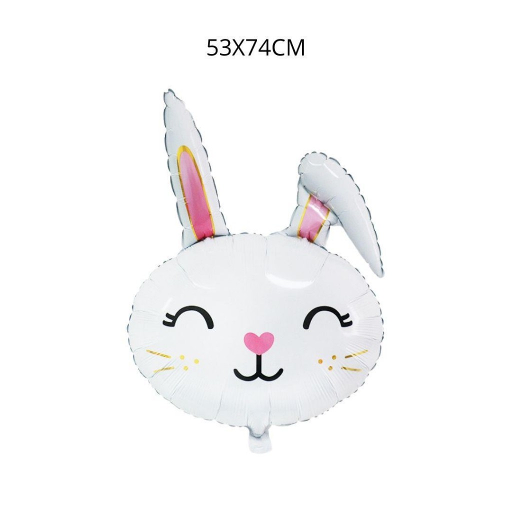 5 Balão Metalizado Coelho Com olho fechado 29"- 70cm páscoa decoração enfeite festa em Oferta na Shopee