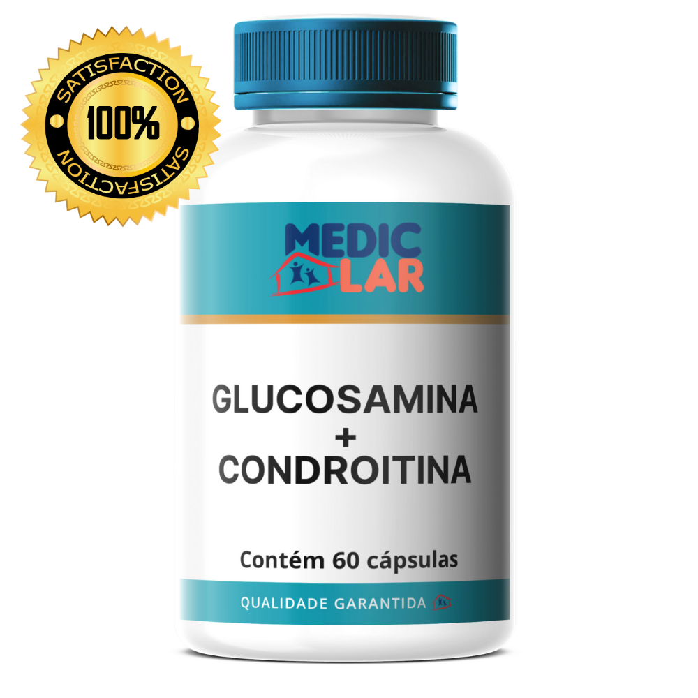 Glucosamina 500mg + Condroitina 400mg - 60 ou 120 Cápsulas
