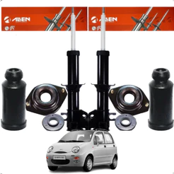Par Amortecedor Dianteiro + Kit Batente Coifa Coxim Chery Qq