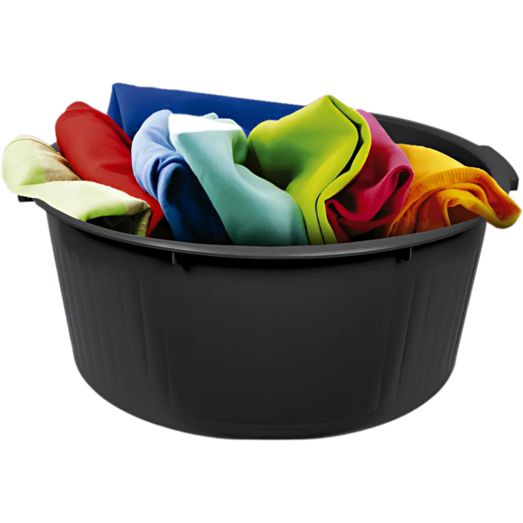 Bacia Balde De Plastico Grande Reforçada Com Alça Gigante  Organização Lavanderia 28L