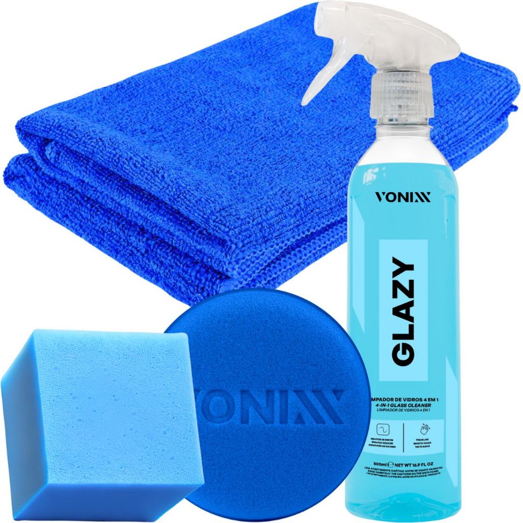 Glazy 500ml Limpa Vidros 4 Em 1 Reduz Atrito Pano Aplicador - Spare Parts and Accessories for Vehicles