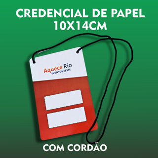Crachá/credencial Personalizado Tamanho 10x14cm - Com cordão em Oferta na Shopee
