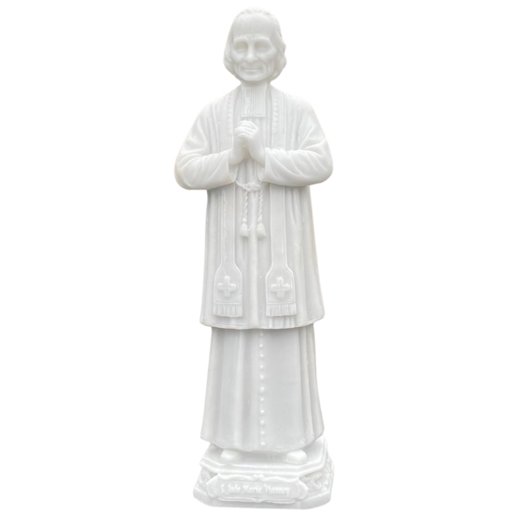 Imagem São João Maria Vianney 20cm Resina Maciça Decoração Altar Católico Devoção Casa Igreja Capela