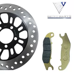 Kit De Disco De Freio + Pastilha Honda Cg 150 Titan Mix/Esd 09/15