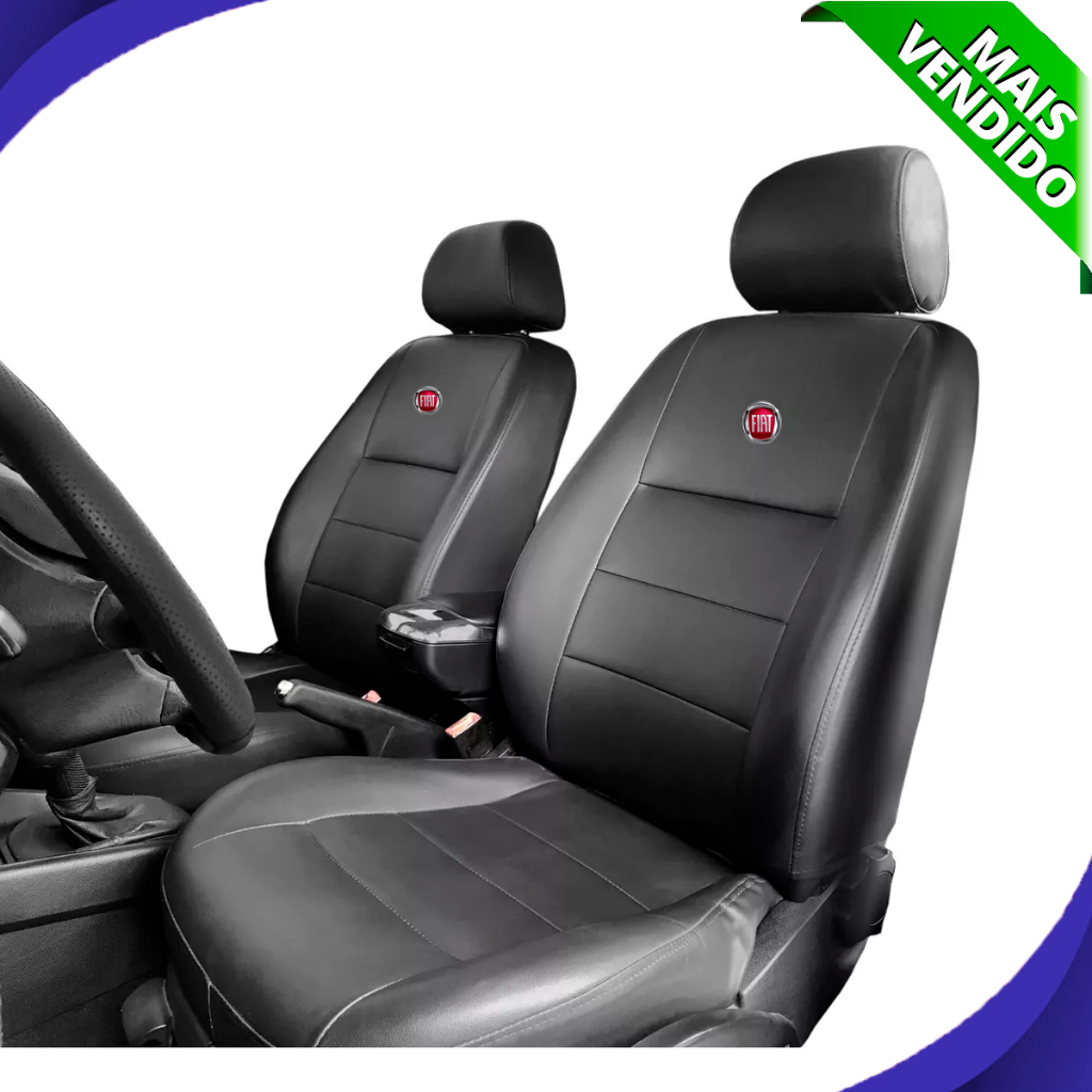 Capa Banco Carro Couro P/ Fiat Strada Cabine Simples Impermeavel 99 A 25