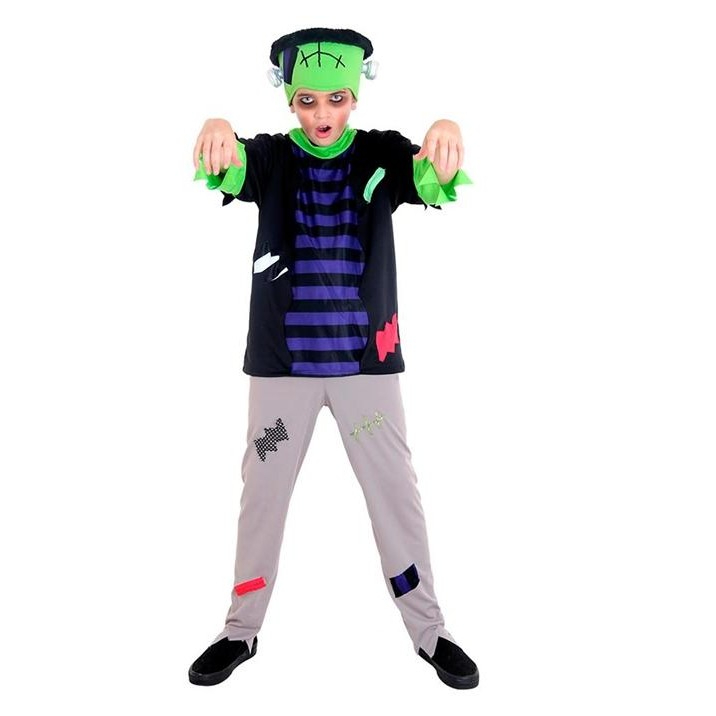 Fantasia Frankenstein Infantil Completa Halloween Com Chapéu em Oferta na Shopee