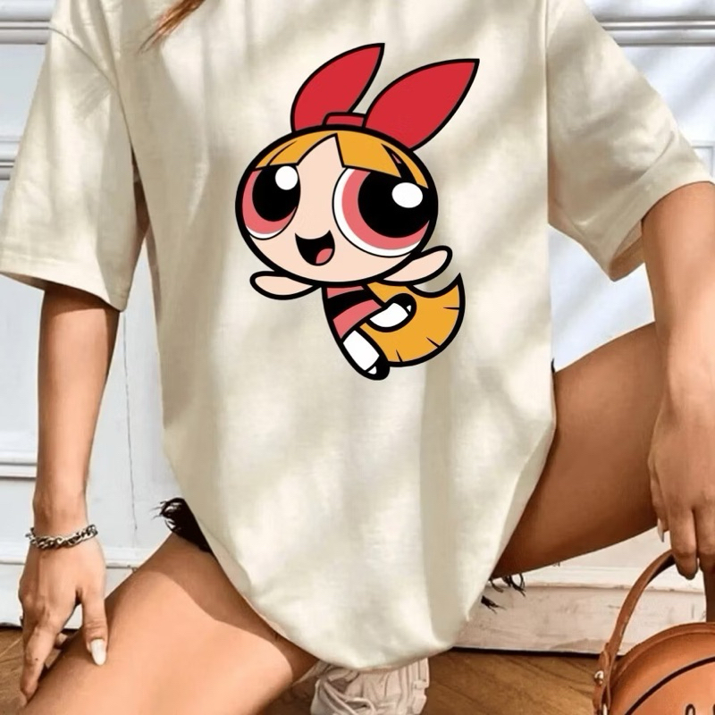 Camiseta Feminina Meninas Super Poderosas Florzinha tendência academia