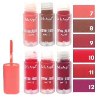 kit com 6 e 12 unidades batom belle angel - kit - batom - maquiagem - labios - colors