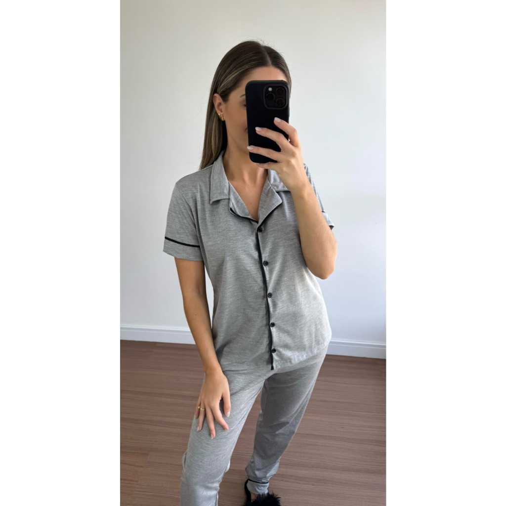 1 CONJUNTO DE PIJAMA AMERICANO MEIA ESTAÇÃO