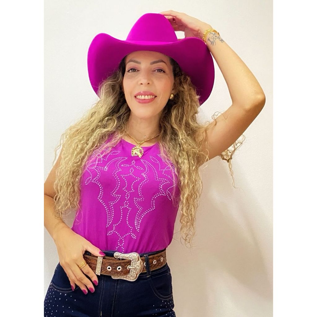 Body Feminino Regata Colorido Diversas Cores Strass Brilho Pedraria Arabesco Perolas Country Luxo