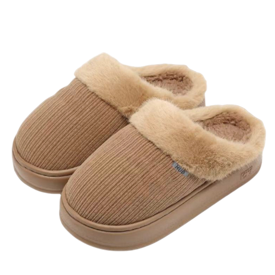 Sapato/Chinelo pantufa canelado com pelo inverno adulto feminina/PTF06-173