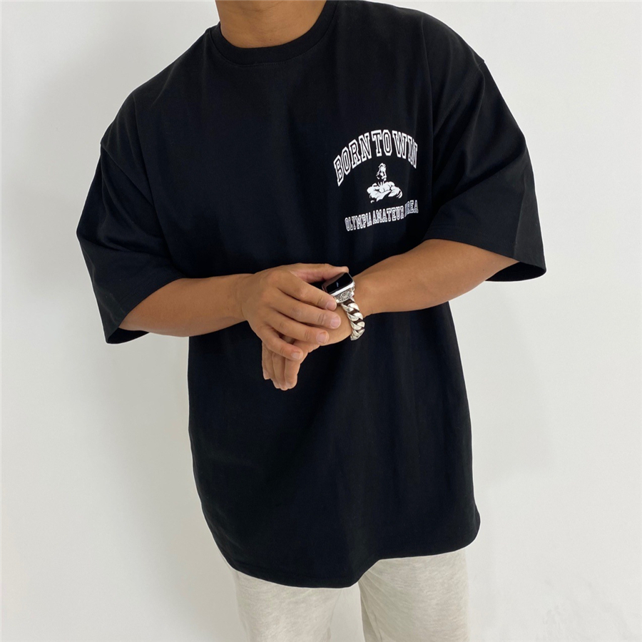 Oversized Confortável Esportiva Verão Fitness Super Estilo Algodão