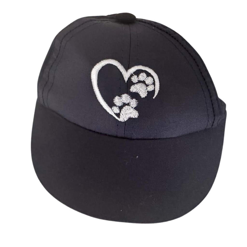 Boné Para Cães Pet Gato Preto Rosa Azul Escuro Estiloso Aba Dura Tamanho G